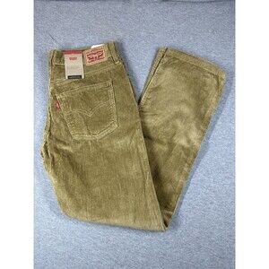 Levis Pants Mens 29X30 Brown‎ Corduroy Classic Flat Front Straight Leg NWT